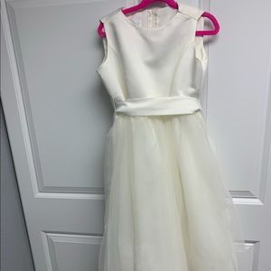 David’s Bridal Ivory Flower Girl Dress